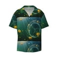 thumbnail image 1 of Balery Jelly Fish Men's Casual Button Down Shirt Short Sleeve Textured Summer Cuban Beach Shirts-XX-Large, 1 of 7