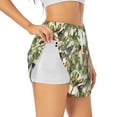 thumbnail image 1 of Balery Jungle Animals Pattern Women's Running Shorts with Liner 2 Pockets Elastic Workout Athletic Gym Yoga Shorts-X-Large, 1 of 7