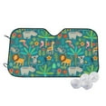 thumbnail image 1 of Balery Jungle Animals Windshield Sun Shade, Car Front Window Sunshade Cover ,Automotive Interior Portected Blocks Uv Rays For Car Pickup Truck Suv Accessories- Small, 1 of 7