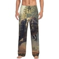 thumbnail image 1 of Balery Jungle Dinosaur print Men's Pajama Pants,Ultra Lightweight Pjs,Lounge Pant-Large, 1 of 1