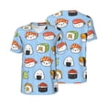 thumbnail image 1 of Balery Kawaii Sushi Baseball Jersey for Men Casual Button Down Shirts Short Sleeve Active Team Sports Uniform-X-Large, 1 of 9