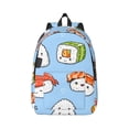 thumbnail image 1 of Balery Kawaii Sushi Vintage Canvas Backpack for Men and Women - Large Capacity, Durable Travel Laptop Bag for School, Work, Hiking, and Outdoor Activities, 1 of 7