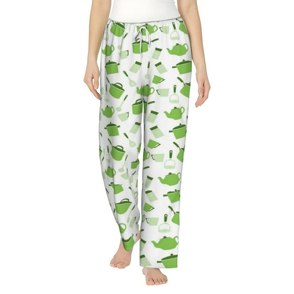 Balery Kitchen Utensiles Cooking Pots print Women's Pajama Pants,Ultra Lightweight Pjs,Lounge Pant-Small