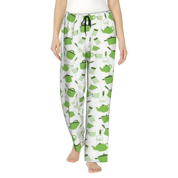 Balery Kitchen Utensiles Cooking Pots print Women's Pajama Pants,Ultra Lightweight Pjs,Lounge Pant-