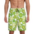 thumbnail image 1 of Balery Kiwi Lemon Men's Cotton Knit Pajama Shorts Waistband & Pockets,Short Pajama Pants-3X-Large, 1 of 8