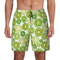 thumbnail image 1 of Balery Kiwi Lemon Mens Swim Trunks Swim Shorts for Men Quick Dry Inseam Beach Shorts with Compression Liner Pocket-Small, 1 of 9