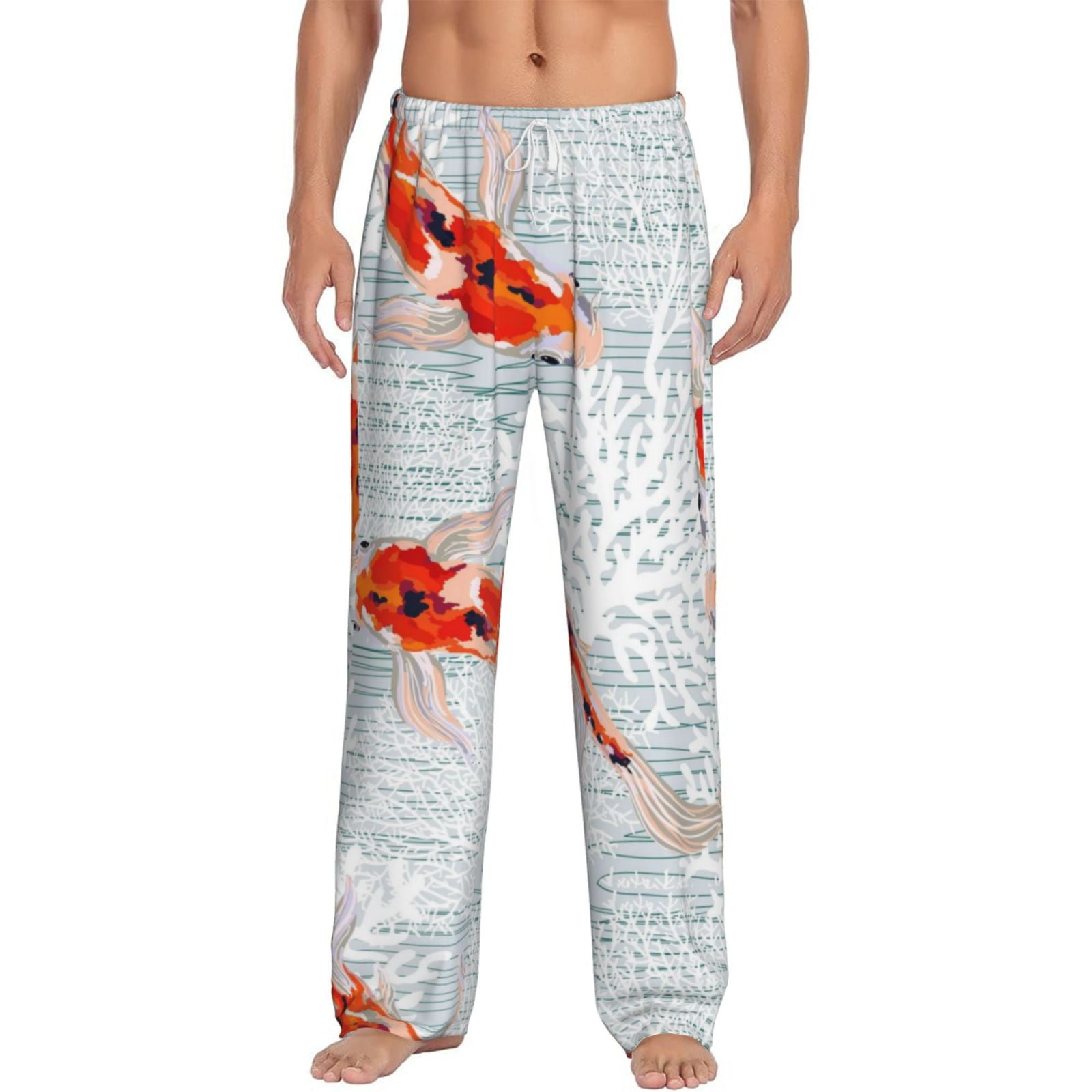 Balery Koi Fish Corals,Spring Summer print Men's Pajama Pants,Ultra ...