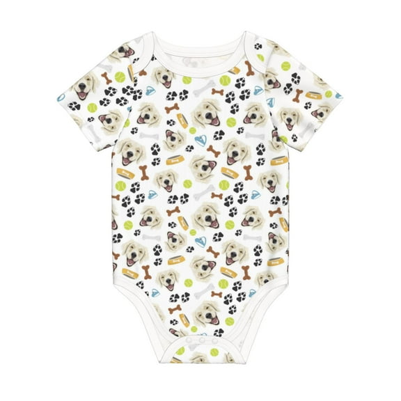 Balery Labrador Retriever Dog Pattern Baby Climbing Clothes Infant Bodysuit Cute Infant Bodysuit Baby Romper-9M
