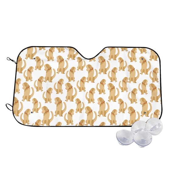 Balery Labrador Retriever Dog Print Car Windshield Sun Shade,Windshield Sunshade for Car Pickup Truck SUV Accessories-Medium
