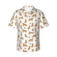 thumbnail image 1 of Balery Labrador Retriever Dog Print Men's Hawaiian Shirts Short Sleeve Beach Shirt Relaxed Fit Vacation Button Down Shirts-Small, 1 of 9