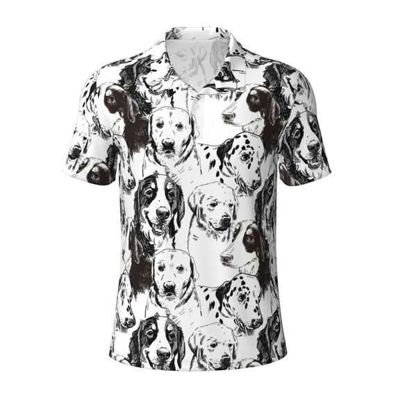 Balery Labrador Retriever Dog Printed Men’s Short Sleeve Polo Shirt, Midweight Men's Shirt,Golf Polo shirts -Large