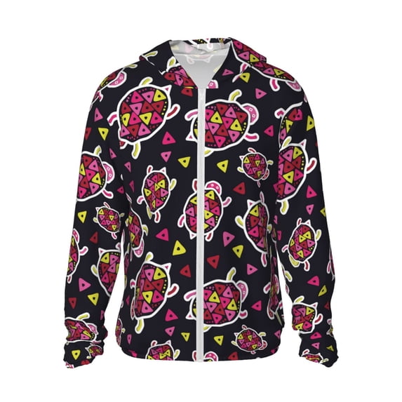 Balery Ladybug Men's Women's UPF 50+ Sun Protection Lightweight Hoodie Performance Long Sleeve Shirt for Fishing Running-Large