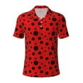 thumbnail image 1 of Balery Ladybug Pattern Printed Men’s Short Sleeve Polo Shirt, Midweight Men's Shirt,Golf Polo shirts -3X-Large, 1 of 8