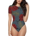 thumbnail image 1 of Balery Ladybug Women's Short Sleevee Crew Neck Bodysuit Tops Short Sleeve Tops Basic-X-Large, 1 of 9