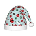 thumbnail image 1 of Balery Ladybugs And Flowers 1 Pattern Santa Hat Christmas Hat Funny Christmas Hat Christmas Knitted Beanie Hat For Kids, 1 of 6