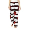 thumbnail image 1 of Balery Ladybugs on Black and White Striped1 print Women's Pajama Pants,Ultra Lightweight Pjs,Lounge Pant-, 1 of 9