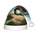 thumbnail image 1 of Balery Lake Forest Dinosaur A Pattern Santa Hat Christmas Hat Funny Christmas Hat Christmas Knitted Beanie Hat For Kids, 1 of 6