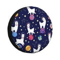 thumbnail image 1 of Balery Lama In Spacetire Cover Waterproof Dust-Proof, Universal Spare Wheel Tire Cover For Trailer, Rv, Suv Truck And Vehicle Camper Accessories-14 Inch, 1 of 9