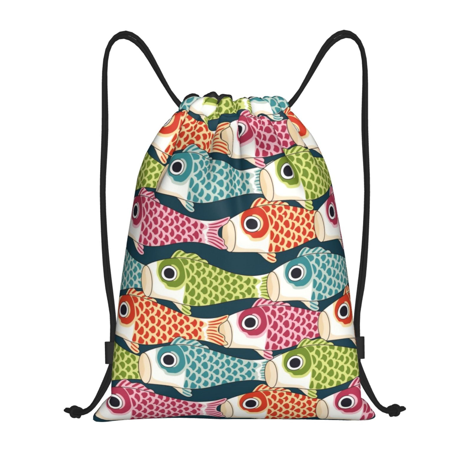 Koi Fish Print Pattern Backpack