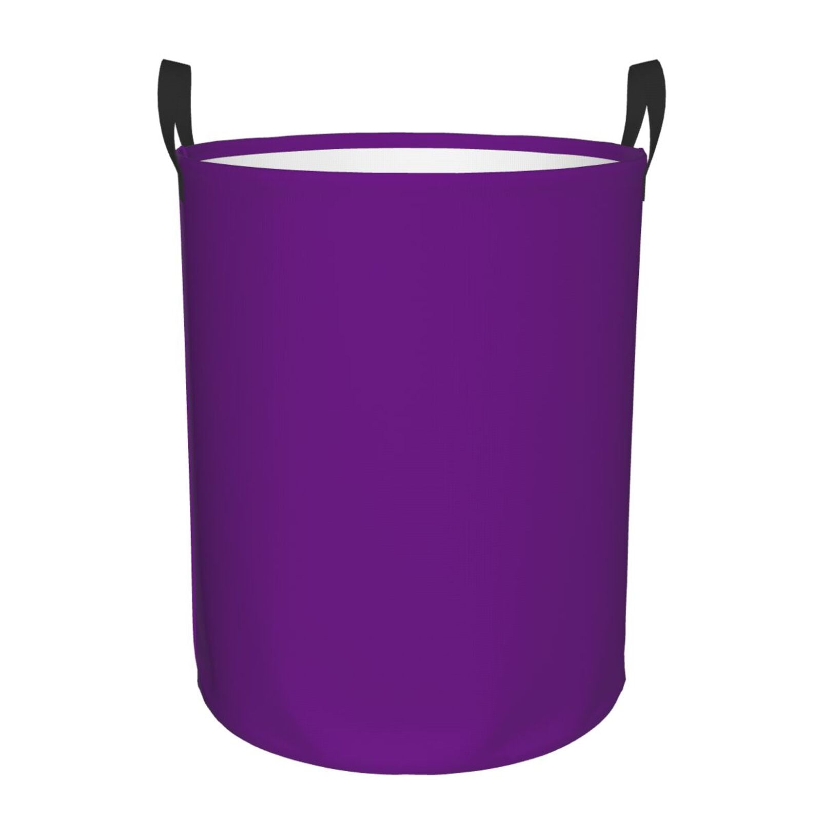 Balery,Laundry Hamper With Handles Laundry Basket Purple Round Laundry