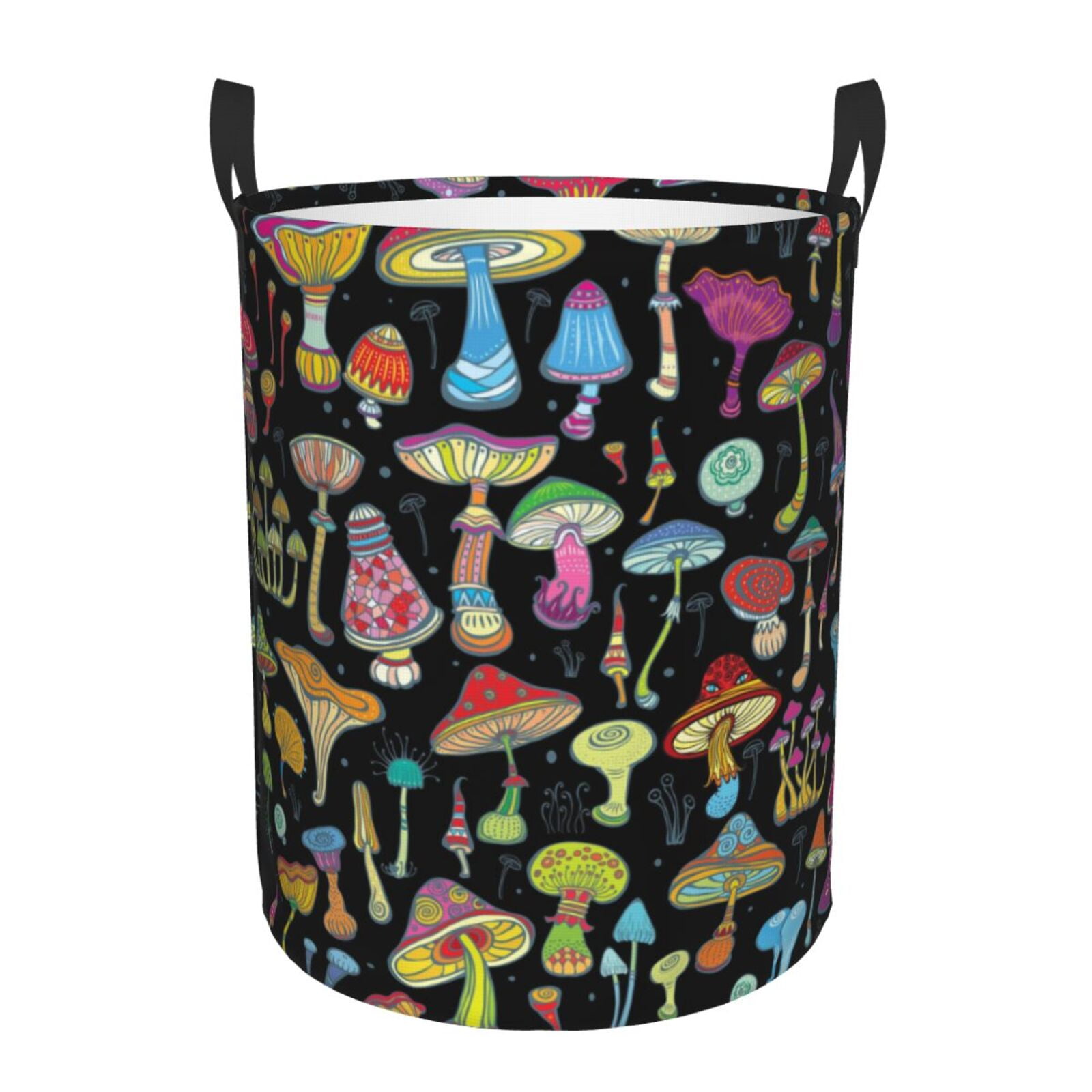 Balery,Laundry Hamper With Handles Laundry Basket Bright Mushrooms
