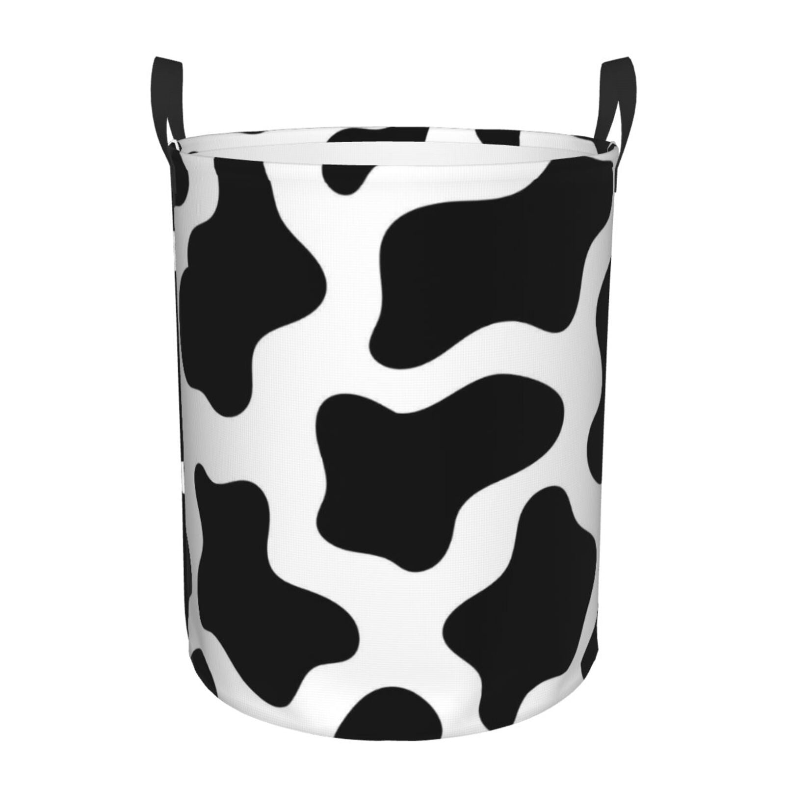 Balery,Laundry Hamper With Handles Laundry Basket Cow Print Black White