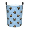 thumbnail image 1 of Balery french Bulldog Face Round Laundry Basket with Handles Waterproof Freestanding Laundry Hamper for Clothes Toys in the Dorm and Family-Small, 1 of 8