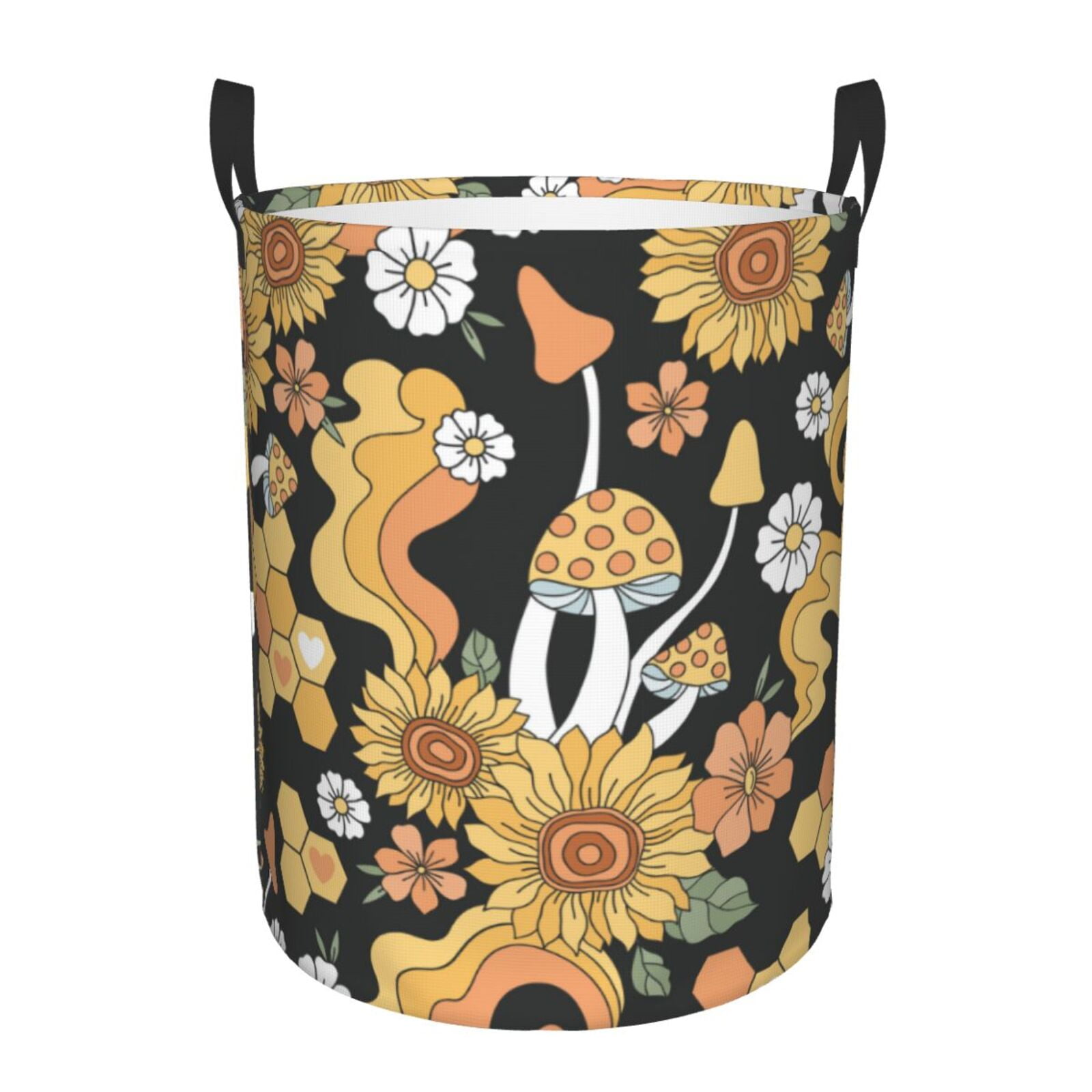 Balery,Laundry Hamper With Handles Laundry Basket Mushrooms