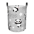 thumbnail image 1 of Balery Pandas Round Laundry Basket with Handles Waterproof Freestanding Laundry Hamper for Clothes Toys in the Dorm and Family-Medium, 1 of 8
