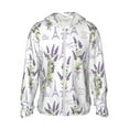 thumbnail image 1 of Balery Lavender Flowers Men's Women's UPF 50+ Sun Protection Lightweight Hoodie Performance Long Sleeve Shirt for Fishing Running-3X-Large, 1 of 9