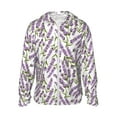 thumbnail image 1 of Balery Lavender Flowers Men's Women's UPF 50+ Sun Protection Lightweight Hoodie Performance Long Sleeve Shirt for Fishing Running-Medium, 1 of 9