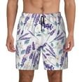 thumbnail image 1 of Balery Lavender Flowers Mens Swim Trunks Swim Shorts for Men Quick Dry Inseam Beach Shorts with Compression Liner Pocket-Medium, 1 of 9