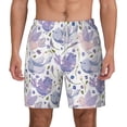 thumbnail image 1 of Balery Lavender Flowers Mens Swim Trunks Swim Shorts for Men Quick Dry Inseam Beach Shorts with Compression Liner Pocket-XX-Large, 1 of 9