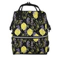 thumbnail image 1 of Balery Lavender Flowers Mummy Backpack - Waterproof Twill Canvas, Large Capacity Diaper Bag with Multiple Pockets and Adjustable Straps, 1 of 6