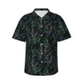 thumbnail image 1 of Balery Lavender Flowers Print Men's Hawaiian Shirts Short Sleeve Beach Shirt Relaxed Fit Vacation Button Down Shirts-, 1 of 9