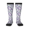 thumbnail image 1 of Balery Lavender Flowers Printed Novelty Socks Men's Women's Crew Socks Sports Socks Knee High Socks Cotton Socks Quirky and Cool Socks, 1 of 9
