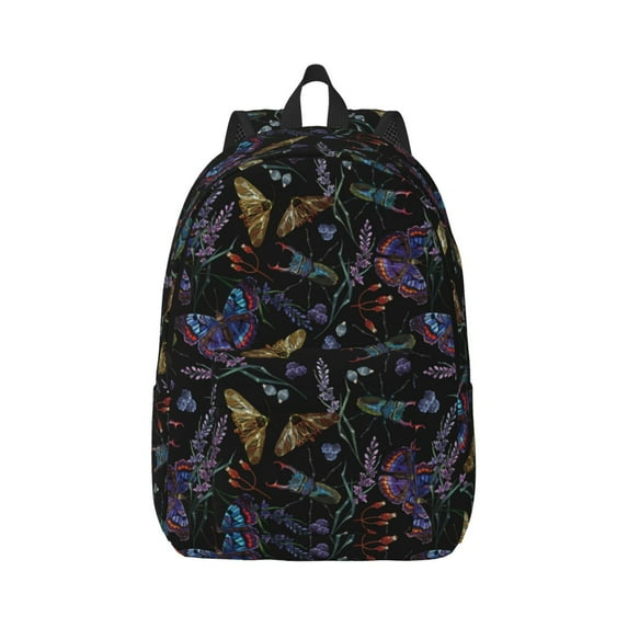 Balery Lavender Flowers Vintage Canvas Backpack for Men and Women - Large Capacity, Durable Travel Laptop Bag for School, Work, Hiking, and Outdoor Activities