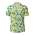 thumbnail image 1 of Balery Lemon (3) Printed Men’s Short Sleeve Polo Shirt, Midweight Men's Shirt,Golf Polo shirts -4X-Large, 1 of 8