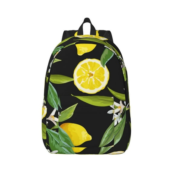 Balery Lemon Fruits Flowers Leaves Vintage Canvas Backpack for Men and Women - Large Capacity, Durable Travel Laptop Bag for School, Work, Hiking, and Outdoor Activities