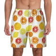 thumbnail image 1 of Balery Lemon Orange Mens Swim Trunks Swim Shorts for Men Quick Dry Inseam Beach Shorts with Compression Liner Pocket-Medium, 1 of 9