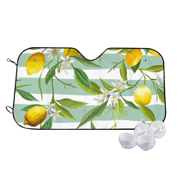 Balery Lemon Print Car Windshield Sun Shade,Windshield Sunshade for Car Pickup Truck SUV Accessories-Medium