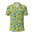 thumbnail image 1 of Balery Lemon Printed Men’s Short Sleeve Polo Shirt, Midweight Men's Shirt,Golf Polo shirts -4X-Large, 1 of 9