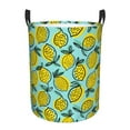 thumbnail image 1 of Balery Lemon1 Round Laundry Basket with Handles Waterproof Freestanding Laundry Hamper for Clothes Toys in the Dorm and Family-Small, 1 of 8
