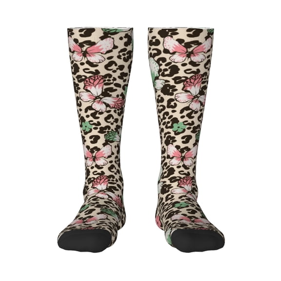 Balery Leopard Dots Fun Novelty Socks Men'S Women'S Crew Socks Funny Crazy Novelty Socks Quirky And Cool Socks