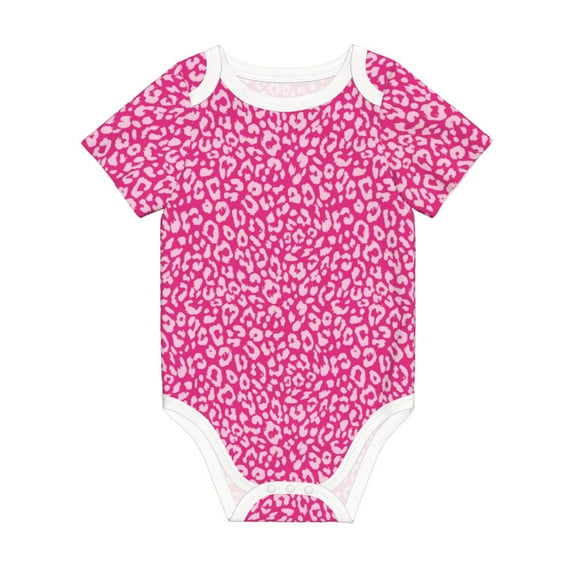 Balery Leopard Pattern Baby Climbing Clothes Infant Bodysuit Cute Infant Bodysuit Baby Romper-6 Months