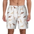 thumbnail image 1 of Balery Leopard Print Mens Swim Trunks Swim Shorts for Men Quick Dry Inseam Beach Shorts with Compression Liner Pocket-Small, 1 of 9
