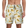 thumbnail image 1 of Balery Leopard Print Mens Swim Trunks Swim Shorts for Men Quick Dry Inseam Beach Shorts with Compression Liner Pocket-, 1 of 9