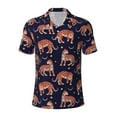 thumbnail image 1 of Balery Leopard Print Printed Men’s Short Sleeve Polo Shirt, Midweight Men's Shirt,Golf Polo shirts -Large, 1 of 9