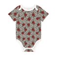 thumbnail image 1 of Balery Leopard Print Rose Pattern Baby Climbing Clothes Infant Bodysuit Cute Infant Bodysuit Baby Romper-6 Months, 1 of 7