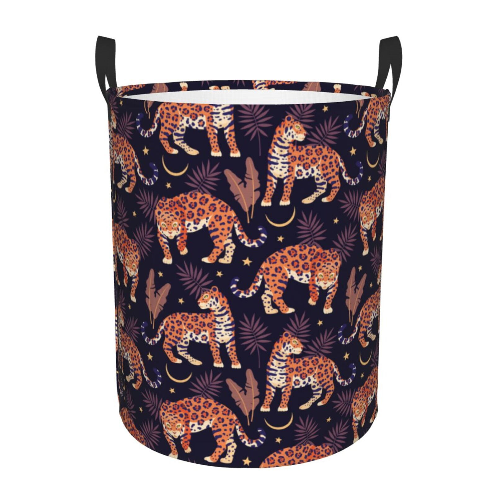 Gold Leopard Laundry Basket